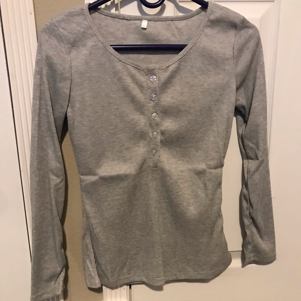 Set of 3 “Henley” shirts with buttons. Brand new